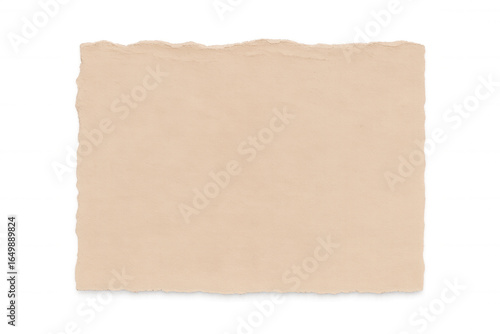 Wallpaper Mural Weathered beige paper sheet featuring ragged edges, providing textural vintage backdrop with transparent background for graphic design elements Torontodigital.ca