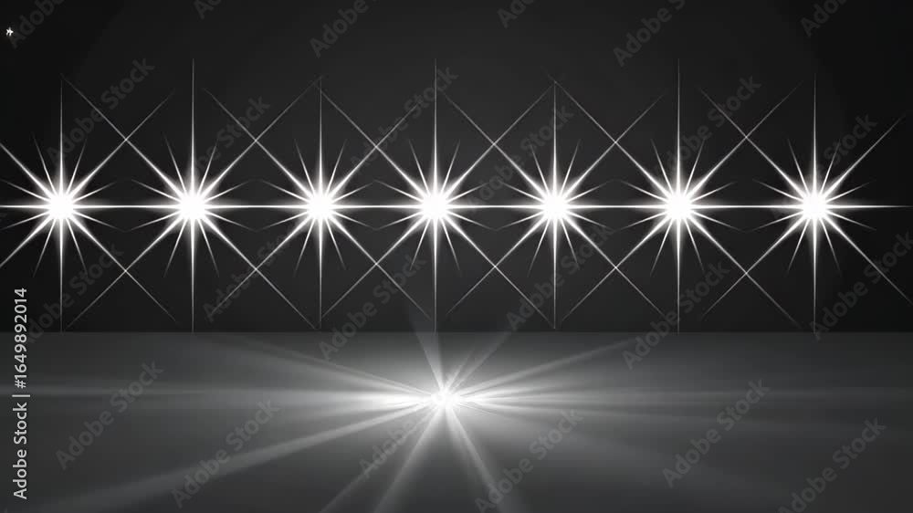Light Point Gradient Illuminating the Horizon: A striking visual narrative, seven radiant ...