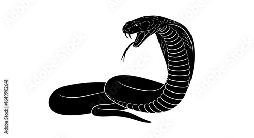 dramatic black cobra silhouette transparent background for product photography