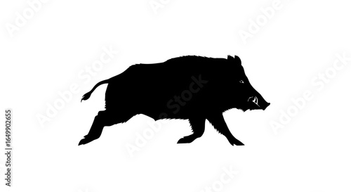 dramatic wild boar silhouette transparent png for powerful designs