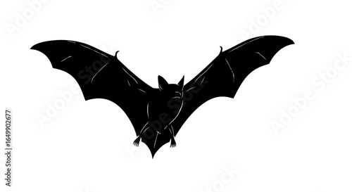 elegant black bat silhouette transparent background for minimalist designs