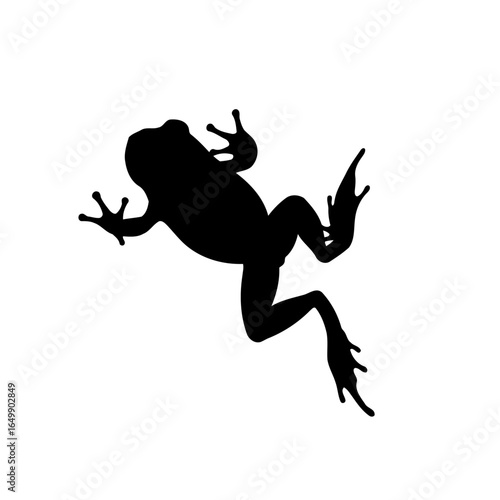 elegant black frog silhouette transparent background for modern designs