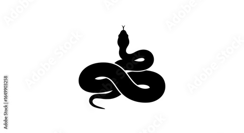 elegant black snake silhouette transparent png for overlay abstract design