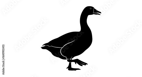 elegant goose silhouette transparent png for design projects logos