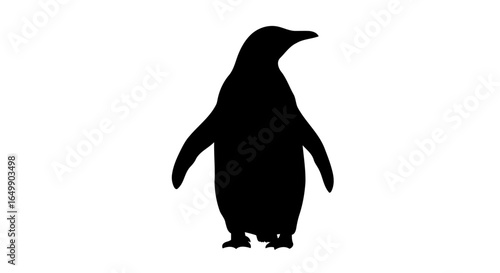elegant penguin silhouette transparent png for design projects