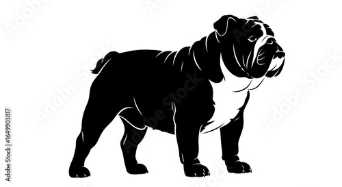 majestic bulldog silhouette transparent vector graphic for modern designs