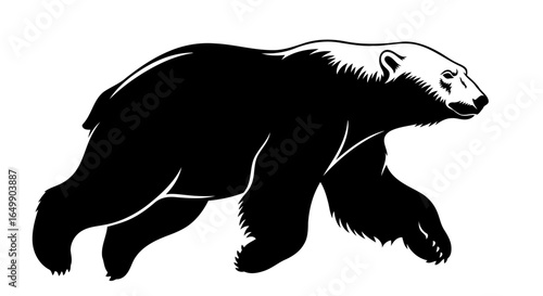 majestic polar bear silhouette transparent png for minimalist designs