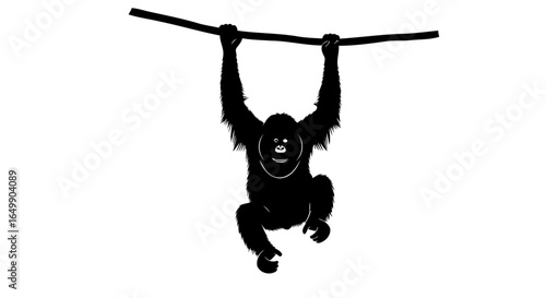 silhouette orangutan transparent background for modern designs