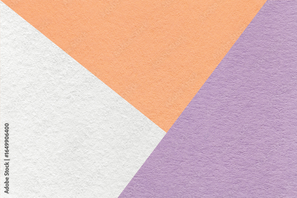 Fototapeta premium Geometric pastel white, coral and purple texture paper background for presentation, banner, card design template