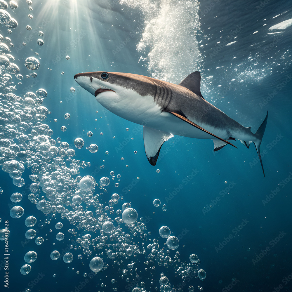 Fototapeta premium shark in the water