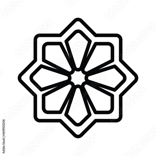 Islamic Hexagon icon design template