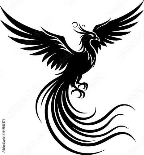 Fenix line art silhouette vector illustration