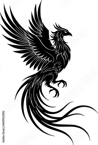 Fenix line art silhouette vector illustration