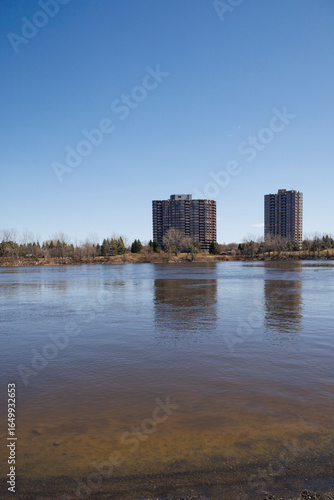 strolling through an urban park in early spring