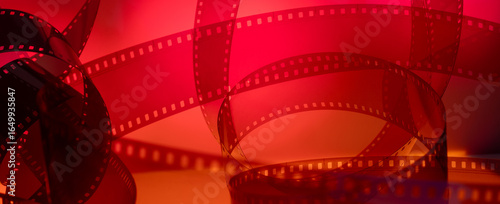 abstract cinematic background with film strip