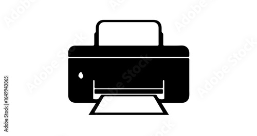 Object black printer icon vector illustration for office equipment and printing needs document output device design vector