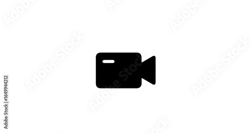 Object video camera icon for film making and video production minimal vector illustration stock image and graphic vector