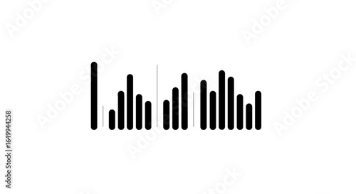 Object black and white audio sound wave graphic equalizer vector illustration for music and sound design needs vector