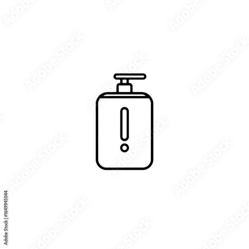 Simple line icon of a lotion or cosmetic bottle.