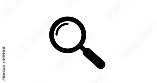 Object magnifying glass icon vector illustration search find zoom explore look closely investigate examine research tool vector