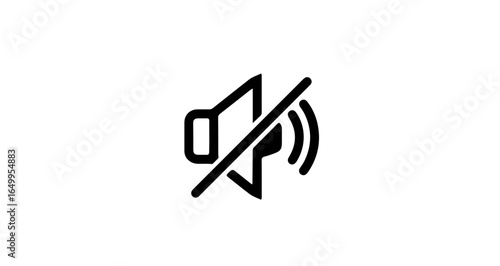 Object mute sound icon vector illustration symbol for volume off silent mode notification and audio control design vector