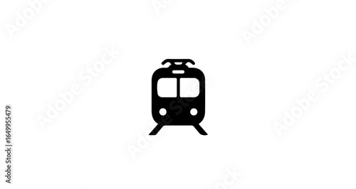 Object find train transportation public transit rail transport subway commuter train icon vector illustration vector