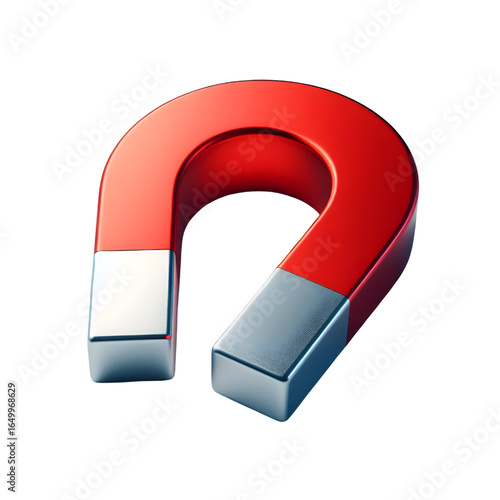 Horseshoe magnet isolated on white