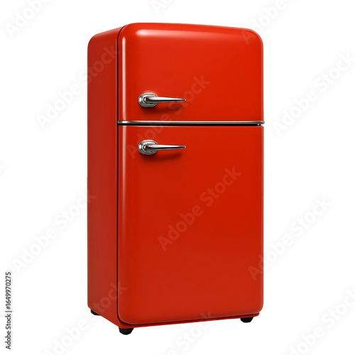 Retro fridge - Retro red refrigerator 
