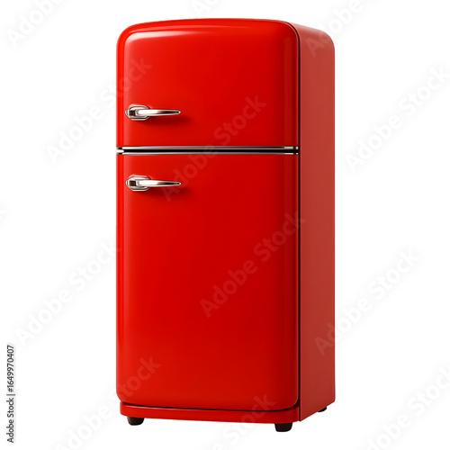 Retro fridge - Retro red refrigerator 