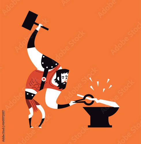 greek mythology hephaestus vulcano god of blacksmith
