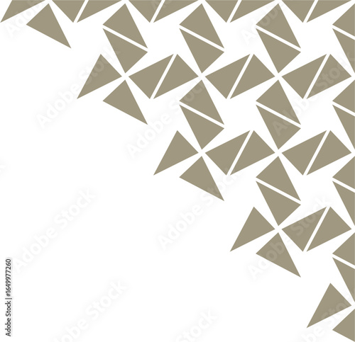 Abstract geometric corner decoration with a modern style