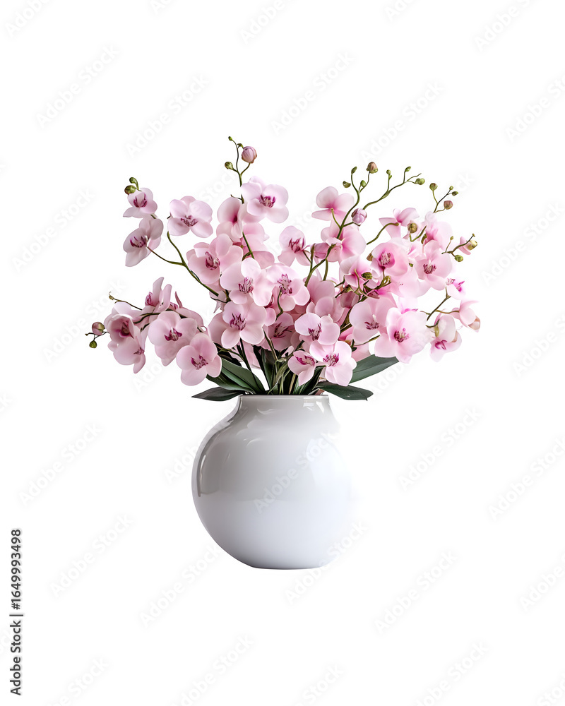 Naklejka premium Vase filled with an array of beautiful flowers showcasing vibrant colors