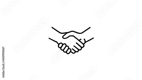 Handshake Illustration Representing Partnership and Agreement.