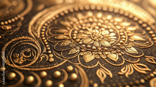 An elegant depiction of mehndi designs inspired by traditional motifs