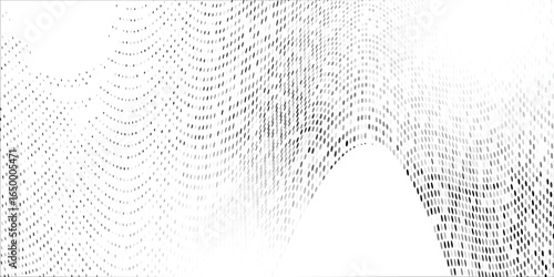 Grunge halftone gradient background. Faded grit noise texture. White and black sand wallpaper. Retro pixelated backdrop. Anime or manga style comic overlay. Vector graphic design textured template