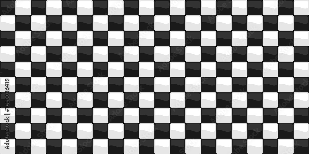 Fototapeta premium Black and White Checkerboard Abstract Pattern, Seamless Geometric Design for Digital and Print