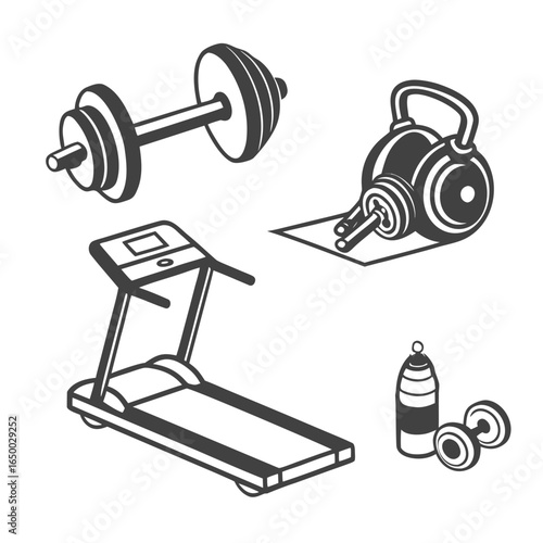 Dumbbell kettlebell treadmill punching bag dumbbells