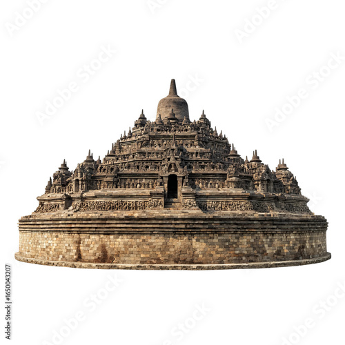 Ancient Buddhist Temple: Majestic structure, ancient architecture, historical landmark, religious site, spiritual place, cultural heritage, stone carving, intricate design, architectural marvel.
