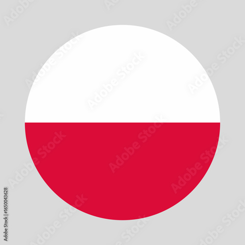 Poland flag in a circular shape. Poland flag round. Standard colors official. The Polish flag isolated on gray background. Ideal for apps, web, infographic, and international content. Free Download Poland flag in a circular shape. Poland flag round. Standard colors official. The Polish flag isolated on gray background. Ideal for apps, web, infographic, and international content. - GFXLoad