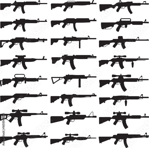 collection of guns