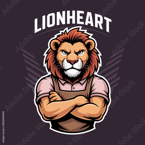 A charismatic lion character named Lionheart embodies strength and bravery while being stylishly designed, perfect for branding and empowering themes in visuals.