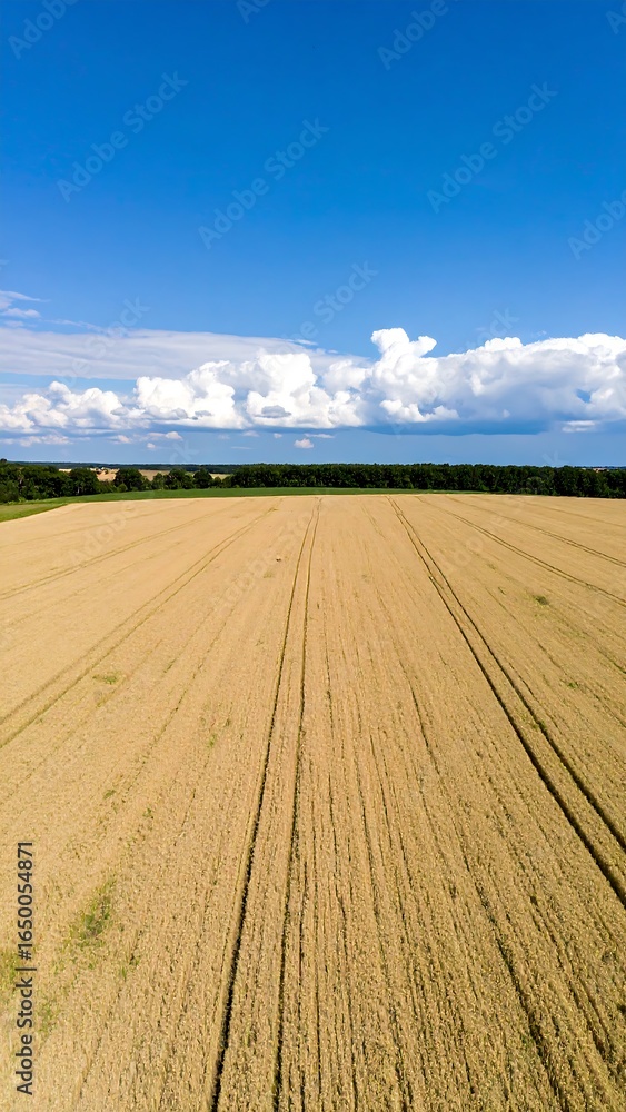 Fototapeta premium Empty field under a clear sky