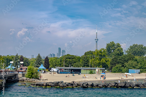 Toronto beach cityscape