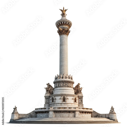 Majestic Architectural Column: An imposing architectural column with intricate details and grandeur. It stands tall, exuding historical significance and artistic beauty.