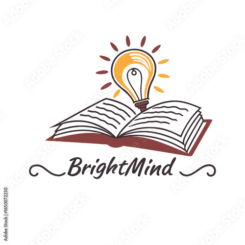 Illuminating Knowledge: A luminous light bulb radiates above an open book, symbolizing inspiration and the acquisition of wisdom.