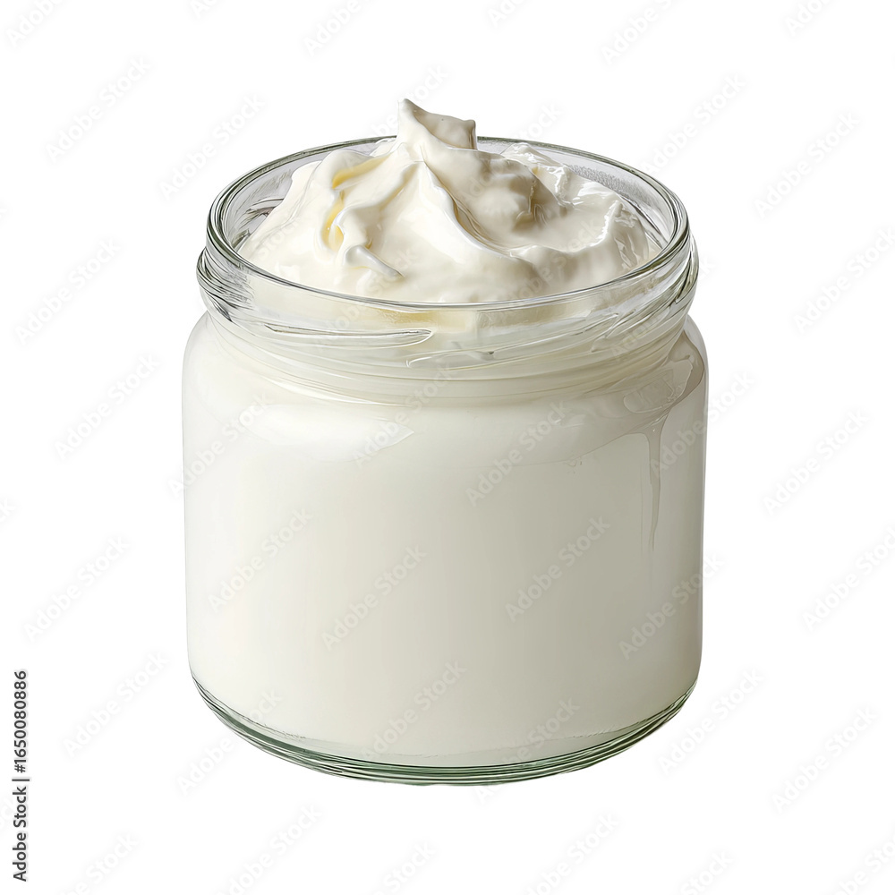 Creamy Dream in a Jar: A close-up, enticing view of a glass jar filled with luscious, thick cream, exuding purity and richness. Creamy Dream in a Jar: A close-up, enticing view of a glass jar filled with luscious, thick cream, exuding purity and richness.