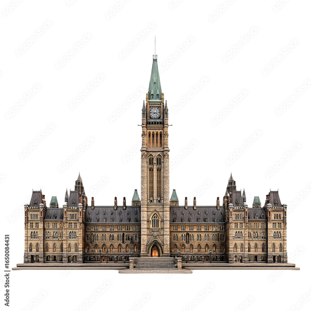 Fototapeta premium Majestic Architectural Beauty: A grand, imposing structure showcases intricate details and classic design elements. A visual of stunning craftsmanship and historical significance.