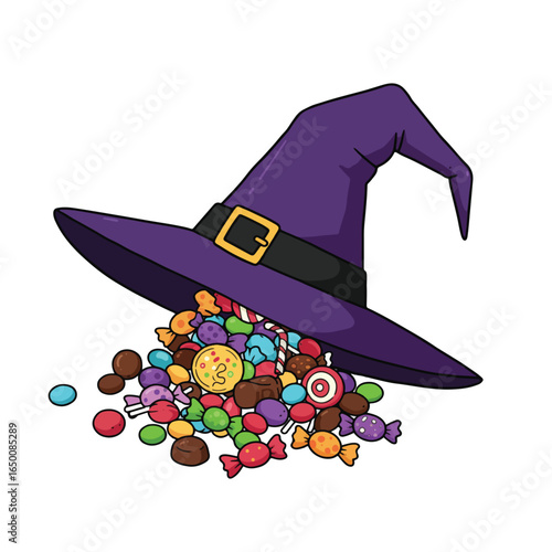 Cartoon voodoo doll with stitches and pins, blood stain on its chest, simple design.