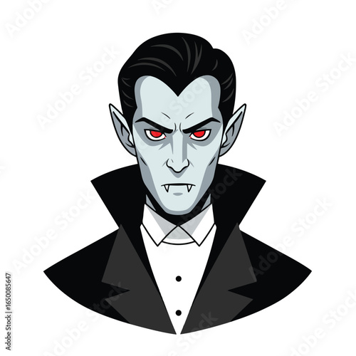 Cartoon voodoo doll with stitches and pins, blood stain on its chest, simple design.