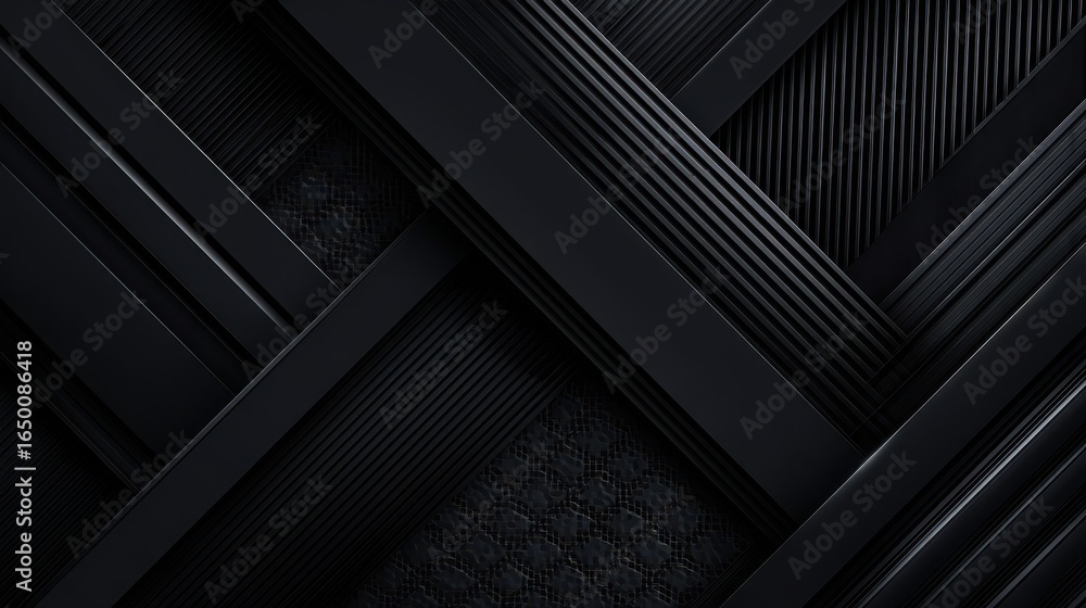 Obraz premium Abstract Black Geometric Pattern Design